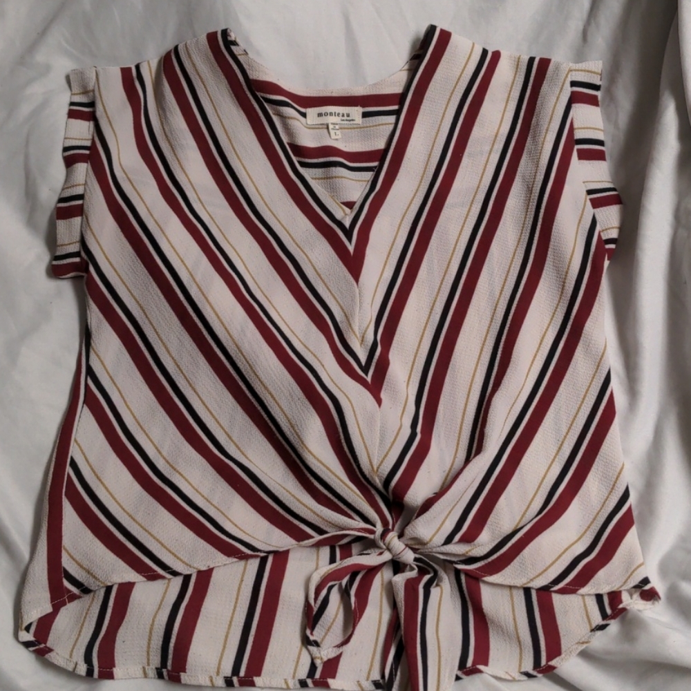 Monteau Short Sleeve Crop Top Large